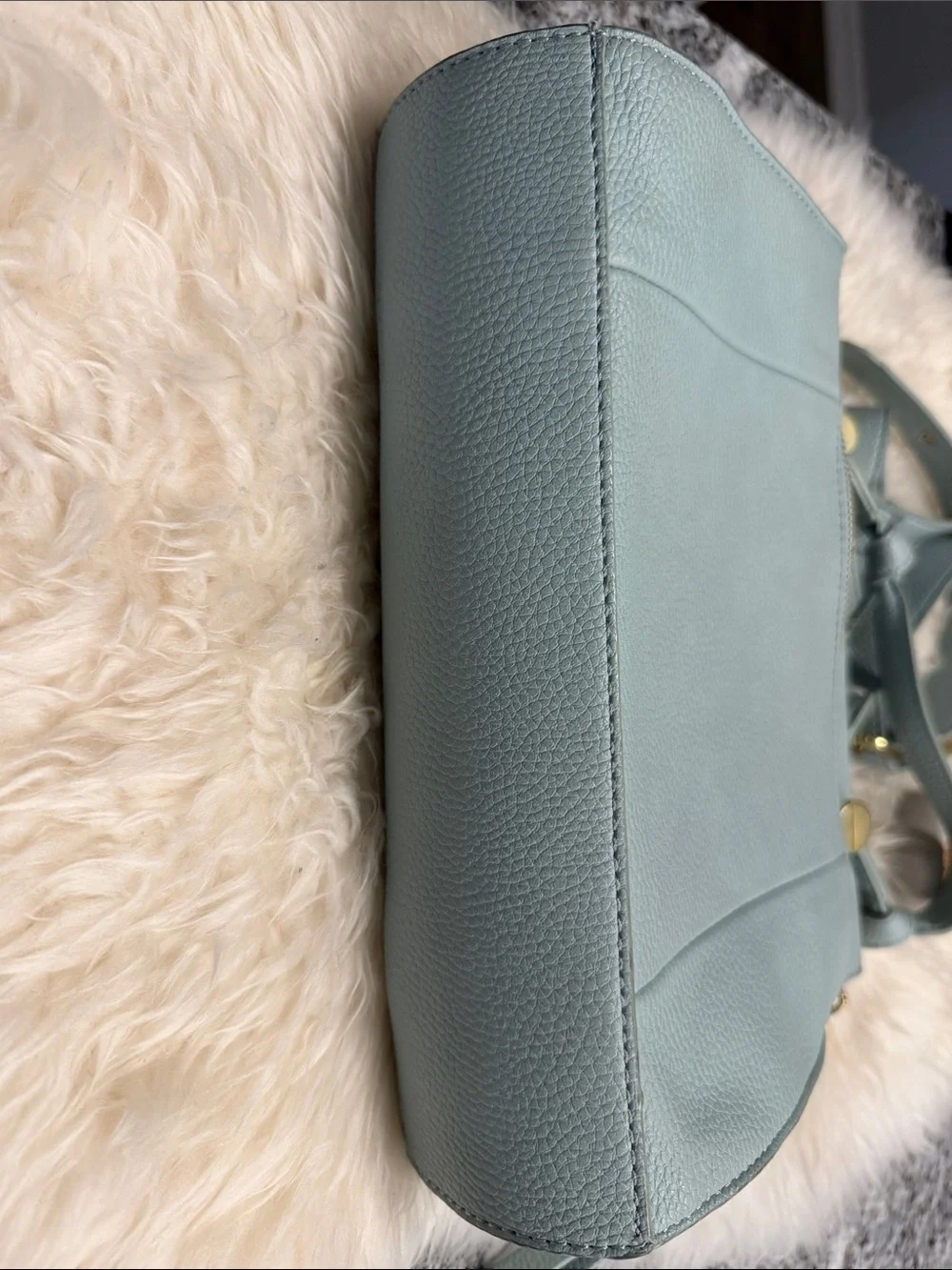 Foley + Corinna Dione Satchel Shoulder Crossbody or Hand Bag Blue Vegan Nwot